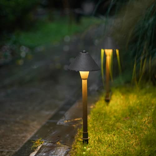 Goodsmann 6Pk 1.5W 120 Lumens Low Voltage Path Lights With 100Ft 16 Awg Landscape Lighting Wire For Outdoor Lighting #TOP1