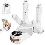 Asciugascarpe elettrico, antibatterico, con supporto doppio V, pieghevole ed estensibile, timer e controllo intelligente della temperatura, per scarpe, scarpe da calcio, calze