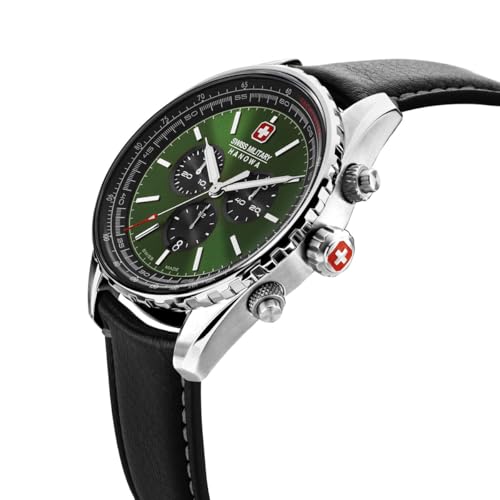 Image of Swiss Military Hanowa SMWGC0000302 - Swiss Made Round Silver Chronograph - Watch for Men