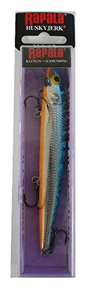 Unisex Adult Husky Jerk Fishing Bait Fishing Accessories with Neutral Density Body Freshwater Spinning Bait Running Depth 1.2 - 2.4 m Fishing Lure 12 cm, 13 g Made in Estonia Silver Blue, Standard