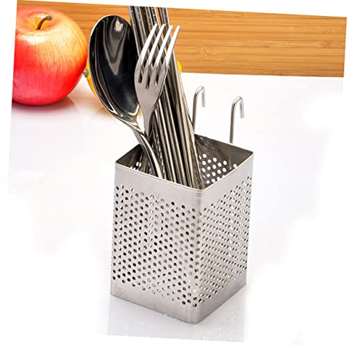 DOITOOL 2Pcs Pauzinhos De Aço Inoxidável Colher De Aço Inoxidável Escorredor De Pratos De Aço Inoxid