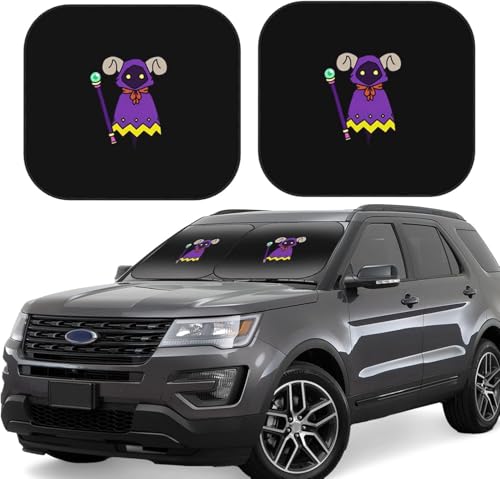 ポンコツクエスト〜魔王と派遣の魔物 (2) 車用サンシェード サンバイザー 日よけ 紫外線対策 カーサンシェード 四季兼用 車用品 折畳み 便利 遮光 断熱 吸盤4個付