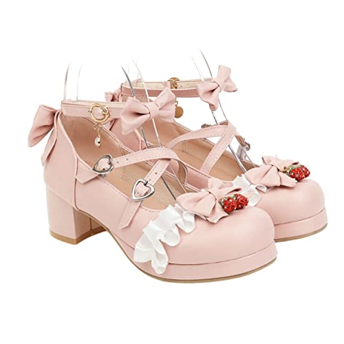 Escarpins pour femmes à nœud et talon moyen, chaussures de princesse élégantes