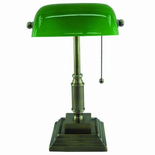 Normande Lighting AM3-624A Compact Fluorescent Banker's Lamp, 10.5