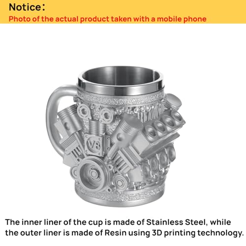 Image of V8 Engine Coffee Mug,Car Coffee Mug Personalized with Handle | Home Decor Gifts for Car Guy Lovers,Mechanics,Birthday, Christmas,Father's Day,Halloween, Thanksgiving