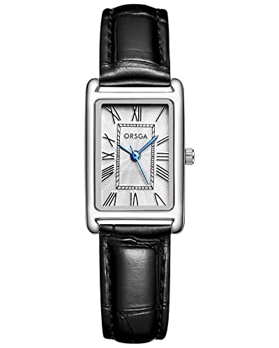 CIVO Montre Femme Bracelet Cuir Élégant Classique Rectangulaire Montre Femme Noir Étanche à Quartz Analogique Rétro Design Montres pour Dames, Cadeau pour...