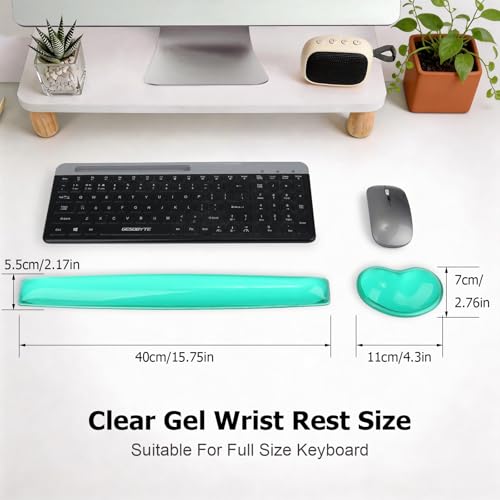 ABRONDA Gel Keyboard & Mouse Wrist Rest Set - Keyboard Wrist Rest Pad & Mouse Support for Office Gaming Pad Computer Laptop Ergonomic Comfortable Pain Relief- Pad Set (Black Pad Set) - Thumbnail 7