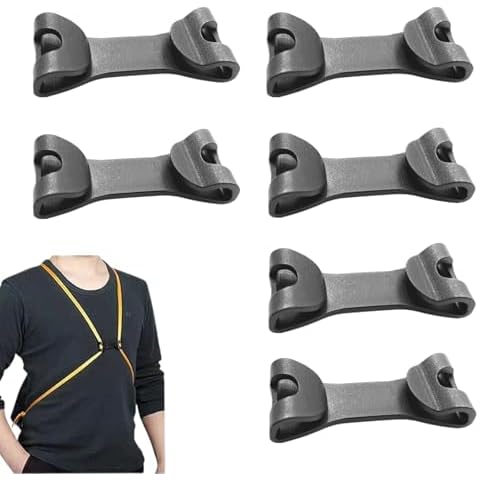 Mezfrguo 6 PCS Backpack Chest Clip Sturdy Backpack Front Strap Bag Strap Clip Buckle Quick Release Sternum Strap Clip for Bag Cover