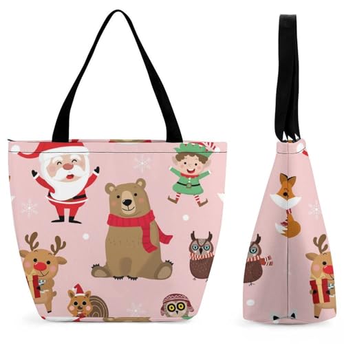 Sac de shopping pour voyage Père Noël : le grand sac à main femme de vos escapades hivernales