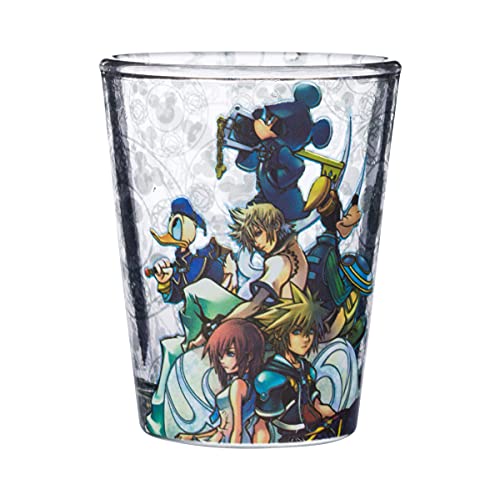 Silver Buffalo Disney Kingdom Hearts Hero Portraits 4-Pack Mini Glass Set, 1.5 Ounces #TOP3