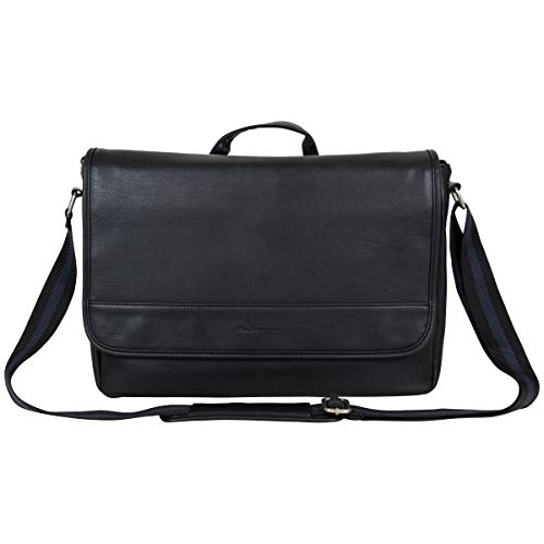 Ben-Sherman-130255-Faux-Leather-Flapover-15-Laptop-Tablet-Casual-Messenger-Bag-Black-Laptop