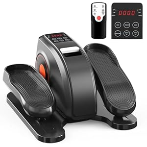 OLIXIS Under-Desk Elliptical Machine–Compact & Quiet Mini Pedal Exerciser with Adjustable Speed, LED Display, Portable Fitness Solution for Home or Office Workouts