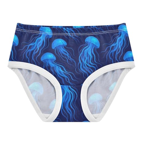 Joisal Fun Toddler Underwear Floral 2t Cotton Panties Little Girl Blue Jellyfish Deep Blue Briefs Kids Undies