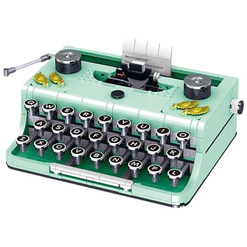 EHOTER - Modèle De Machine À Écrire Rétro Vintage Machine À Écrire Rétro Conception De Boîte Artisanale Fonctionnement Manuel, Rangement Et Rangement Faciles, Décoration Rétro (Vert)
