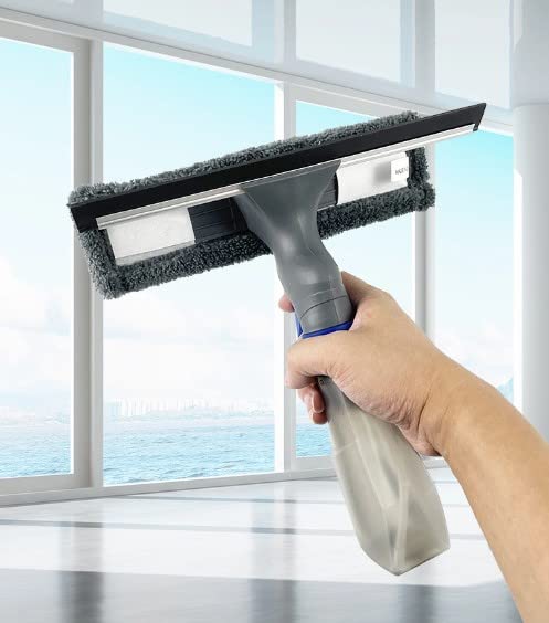 Image of Microfiber Window Cleaning Tool Rubber Window Spray Squeegee Cleaner