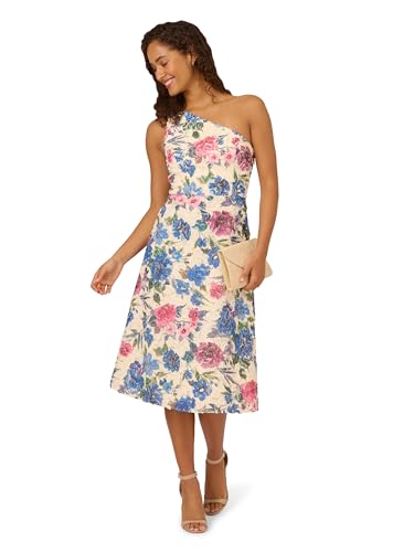 Image of Adrianna Papell Women's Print Soutache Midi Dress