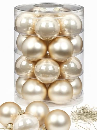 Inge Glas Weihnachtskugeln mit Haken | Schöne Christbaumkugeln aus...