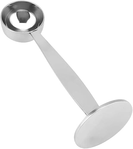 Miniatura 9 de Coffer Tamper - Cuchara de acero inoxidable 2 en 1, cuchara de café multifuncional, cuchara medidora para expreso, cuchara medidora para recoger y