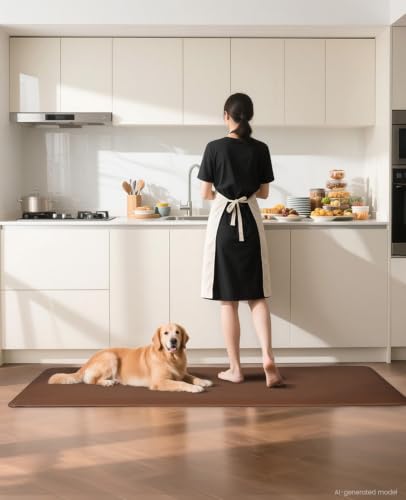 Image of Ophanie Kitchen Mats for Floor,3 /4 inch Thick,20x60 Anti Fatigue Cushioned Mat,Kitchen Rugs,Waterproof,Comfort Ergonomic Standing Mat for Office,Home,Sink with 99+ Pairs of Anti-Slip Bottom Ridges