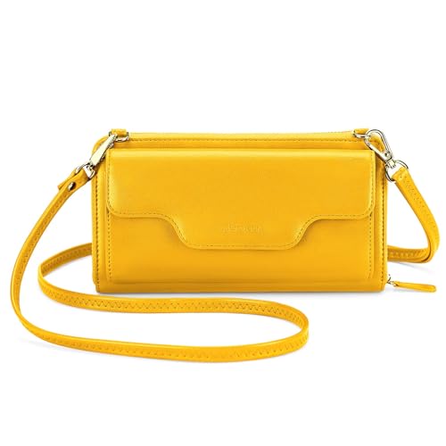 Image of nuoku Small Purse for Women, RFID Blocking Wristlet Wallet, Crossbody Clutch with Cell Phone Pocket