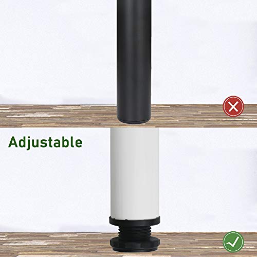 QLLY 16 inch Adjustable Metal Bench Legs, Coffee Table Leg, End Table Leg, Furniture Leg Set, Set of 4 (White) by QLLY - Image 4