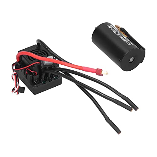 Zestaw Bezszczotkowy ESC Silnika RC, 3670 2150KV Bezszczotkowy Silnik + 120A ESC + Radiator Silnika do Samochodu z Pilotem Zdalnego Sterowania 1/8