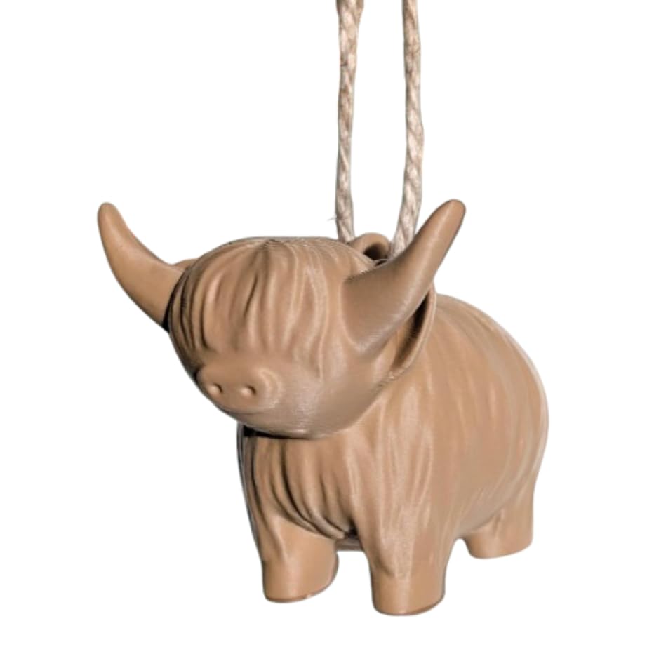 Highland Cow Christmas Ornament - Handcrafted...
