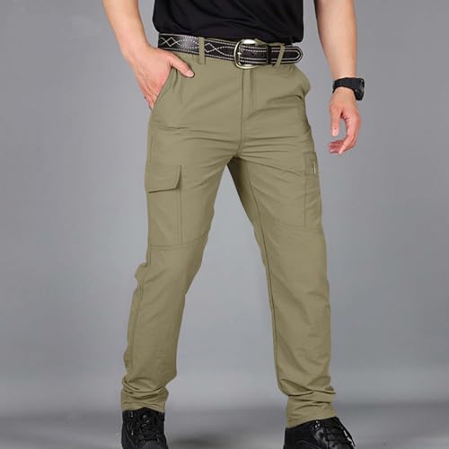 Cargo Pants for Men Work, Straight Fit Fast Dry Casual Trousers for Men Casual Work Water Resistant Ripstop Multipants2