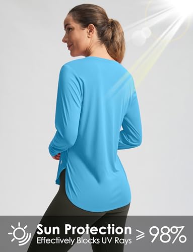 Image of Women's Sun Shirts UPF 50+ Long Sleeve UV Protection Shirt Lightweight Quick Dry Workout Hiking Tops for Women