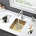 13 Inch Gold Bar Sink Undermount-VASOYO 13x15 Inch Undermount Bar Sink Gold Small Rv Kitchen Sinks Outdoor Island Sinks 16 Gauge Stainless Steel Single Bowl Basin with Bottom Grid