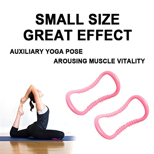 Ajcoflt 2 pcs Yoga Círculo Resistência Ao Estiramento Anel Pilates Fascia Massagem para Relaxamento