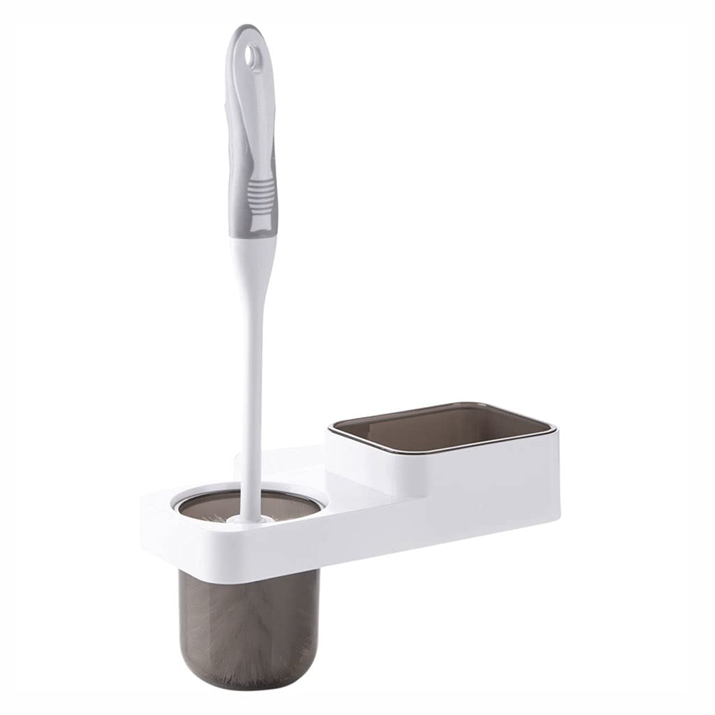 Escobillas de Baño Escobilla WC Cepillo y Soporte for inodoros, Soporte de Cepillo de Inodoro Limpiador Profundo de Limpiador de Pared con Mango sin Deslizamiento for baño Kit de baño Escobilla Baño