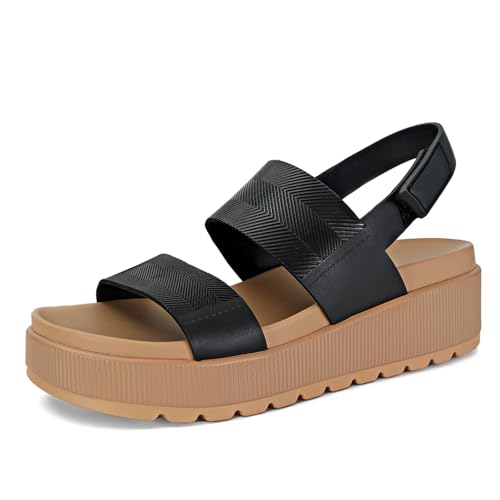 MICIFA Platform Sandals for Women Flatform Water Sandals Open Toe Wedge Comfortable Waterproof Summer Walking Beach Dressy Trendy Shoes - Main Image