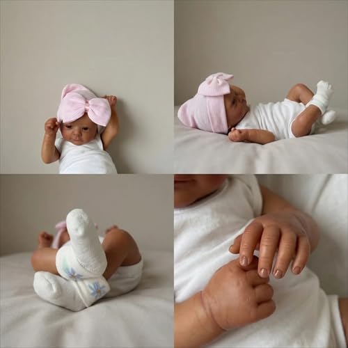 Muñeca bebé reborn Anano realista 19 pulgadas miniatura 4
