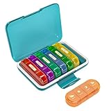 [Resistente y duradero] El estuche exterior está hecho de plástico ABS resistente a impactos, mientras que el interior utiliza PP suave y flexible. Este organizador pastillas es ideal para el uso diario prolongado.