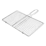 Filteilect Mehrzweck-Grillkorb, verlängerter Griff, Edelstahl-Mesh-Netz, zum Kochen von Fisch,...