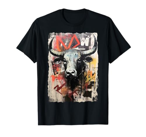 Cabeza de toro Tauro cuernos amante de los animales toro Camiseta
