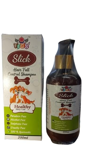 FIGS Slick HairFall Control Shampoo for Dogs, 200ml | Anti Itch & Hairfall Control Pet Shampoo for Dog | Prevents Skin Infection & Bad Odour, Pack of 1 (B0CWDY4VQR) Amazon Price History, Amazon Price Tracker