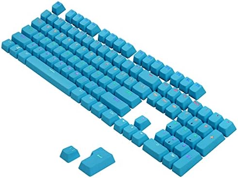 Bossi 104 Keys PBT Doubleshot Injection Keycaps Backlight Colors Replacement Keycaps for Mechanical Game Keyboard - Blue