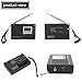 POENVFPO Digital Radio, Portable Mini Stereo Radio with Digital Alarm Clock Stereo Speaker for Home Travel Office (Black)