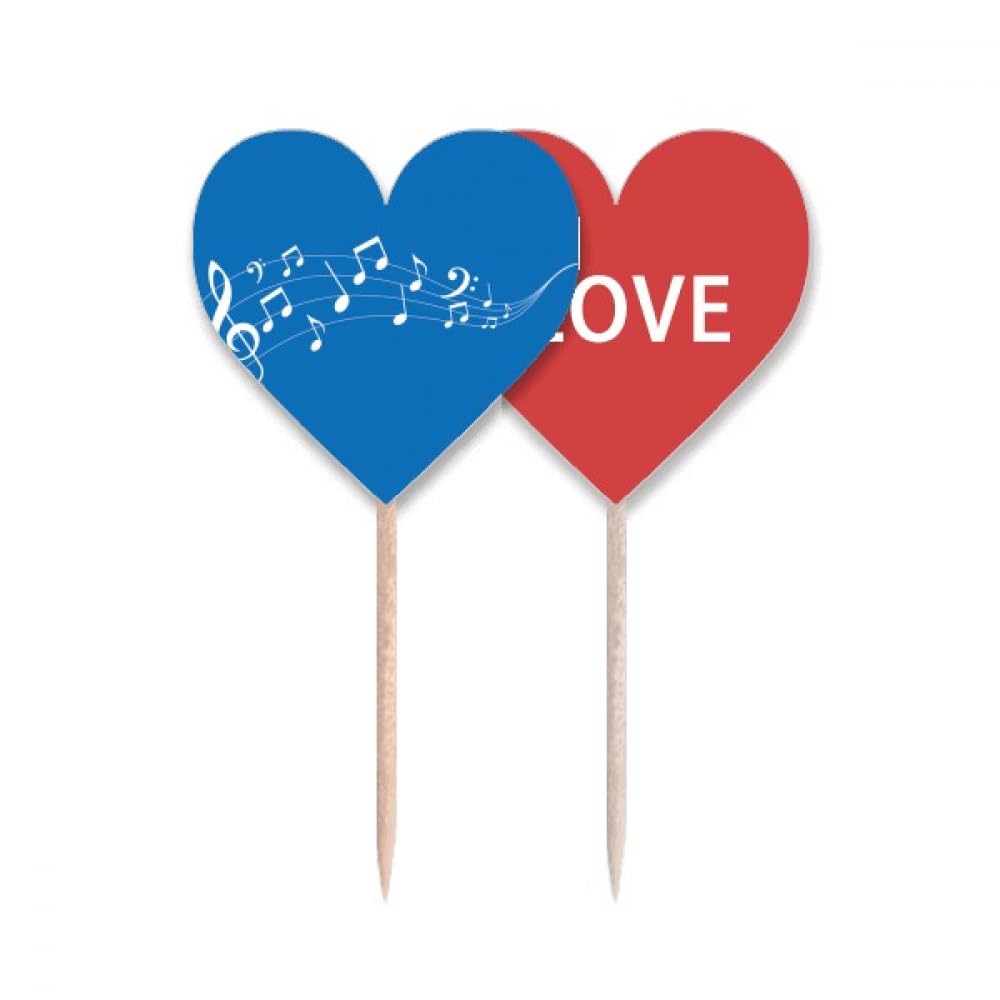 Pic cupcake drapeau cœur bleu Flappg pour vos buffets de fête