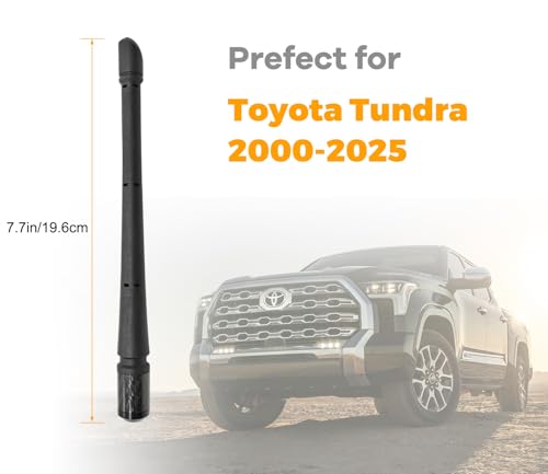 Image of Antennas for Toyota Tundra (2000-2025) 7 Inch Rubber Antenna Replacement Car Wash-Proof Radio Antenna Truck Antenna ToyotaTundra Accessories Carbon Fiber