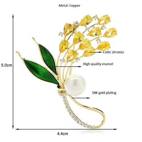 Broche blé en cristal scintillant accessoire de mode élégant - 3