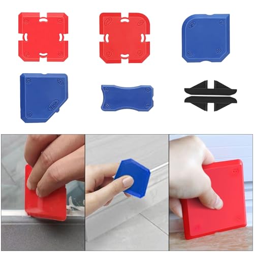 Silikonentferner Werkzeug 12er Set,Fugenentferner,Fugenkratzer zum Entfernen,Fugenglätter,Fugen Reparatur,Silikon Abzieher,Bad