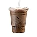 Cold Smoothie Go Cups and Lids | Iced Coffee Cups | Plastic Cups with Lids | 16 oz Cups, 100 Pack | Clear Disposable Pet Cups | Ideal for Parfait Juice Soda Cocktail Party Cups [Drinket Collection]