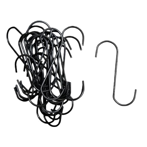 28 Pack 4 Inch Metal Heavy Duty S Hooks for Powder Coating & Paint, 0.12" Wire Steel Hanging Hooks (30lbs Capacity), Heat Resistant Utility Hangers for Spray Painting, Plating & Industrial Use