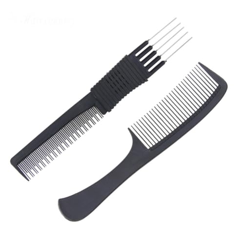 OKUMEYR Peine Profesional para Peluquería Negro de Abs Antiestático Resistente al Calor para Barberos y Kits de Cosmética Peinado Ligero y Cómodo
