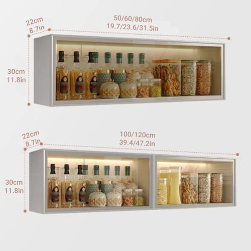 Armario de pared con sensor de luz inteligente y puerta elevable 8