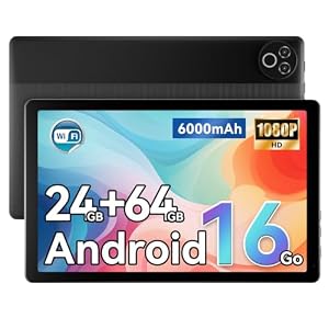 Laptok Android 16 Tablet 10,1 Zoll, 24GB RAM, 64GB ROM, WiFi 6, 6000mAh