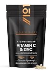 Vitamin C 1200mg Zinc 40mg - 90 Capsules - High Strength Immune Support – 2 Month Supply - Resealable and Recyclable Pouch – By Alpha01